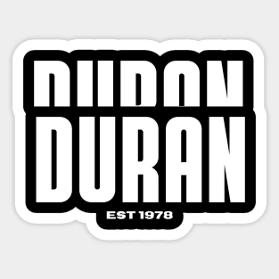 Duran Duran text design Sticker